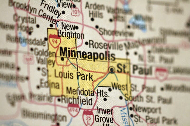 Karte von Minneapolis, Minnesota