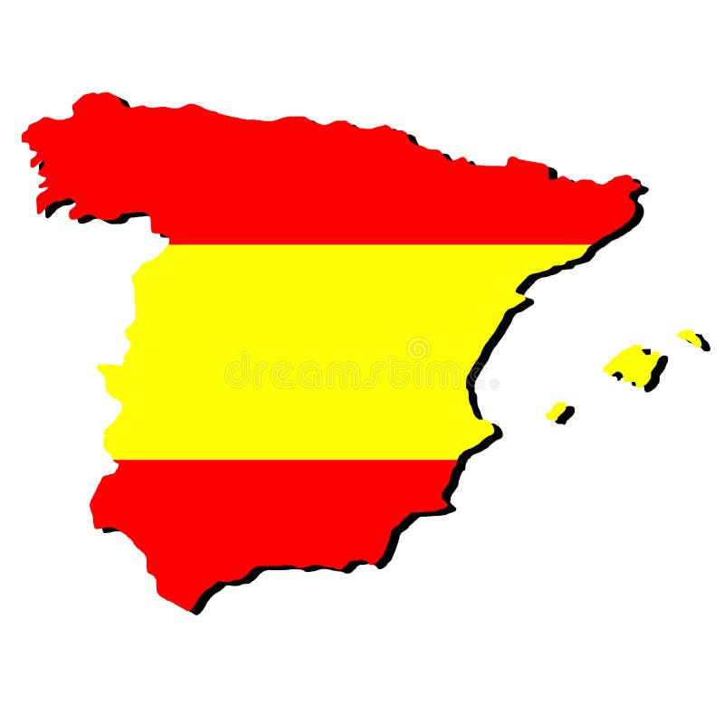 Karte Von Spanien Mit Markierungsfahne Vektor Abbildung Illustration Von Abbildung Karte 7392108