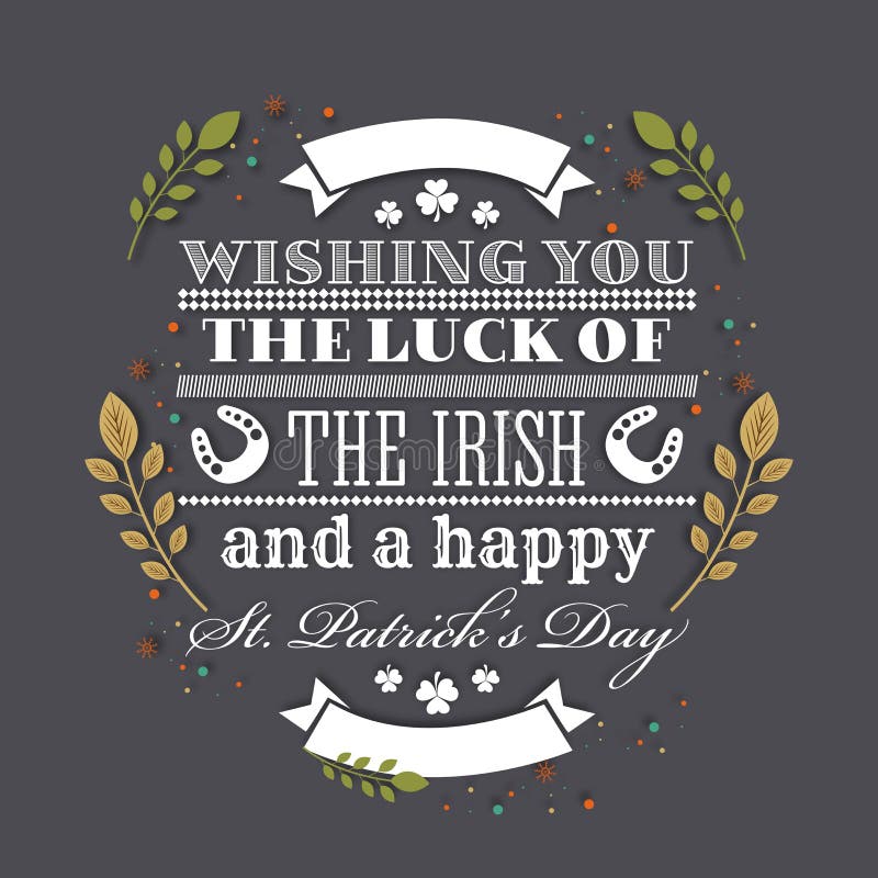 Kartka z pozdrowieniami dla st Patrick dnia świętowania ilustracji Kartka z pozdrowieniami dla st Patrick dnia świętowania ilustracji