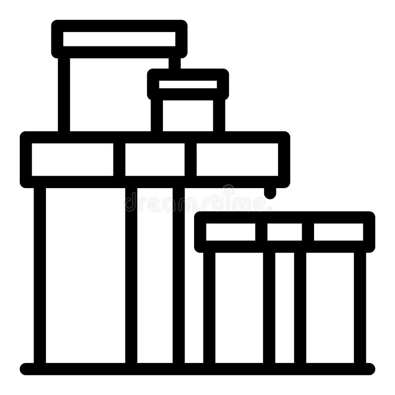 Karton-Umzugsbox-Symbol, Umrissstil. Karton-Umzugsbox-Symbol Umrissbox-Vektor-Symbol für das Web-Design, isoliert auf weißem Hintergrund