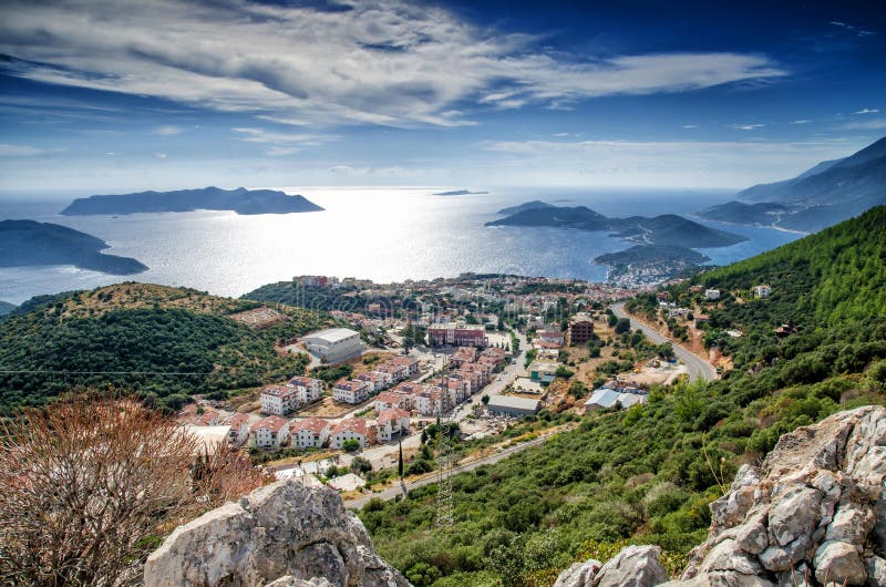 Kas, provinces of Antalya, Turkey - September 28, 2015:city and port of Kash on the Mediterranean coast of Turkey, the center of the district of the province of Antalya. Kas, provinces of Antalya, Turkey - September 28, 2015:city and port of Kash on the Mediterranean coast of Turkey, the center of the district of the province of Antalya.