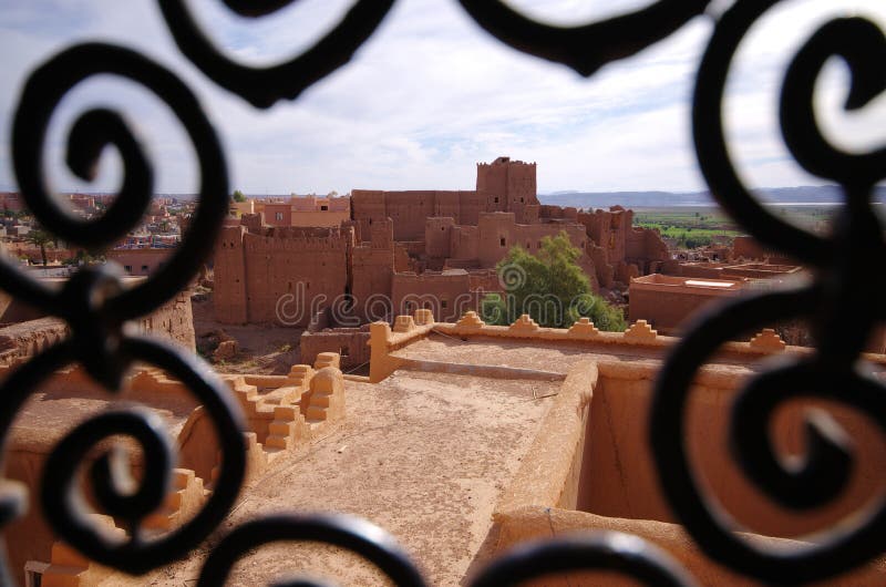 Kasbah Taourirt in Ouarzazate, Marokko stock fotografie Kasbah Taourirt in Ouarzazate, Marokko stock fotografie