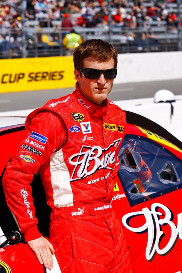 Kasey Kahne driver of the #9 Budweiser Ford before the start of the 2010 Goody's 500 NASCAR race at Martinsville Speedway. Kasey Kahne driver of the #9 Budweiser Ford before the start of the 2010 Goody's 500 NASCAR race at Martinsville Speedway.