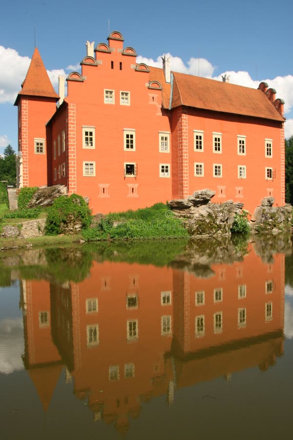 Kasteel Cervena Lhota in Tsjechische republiek stock foto's Kasteel Cervena Lhota in Tsjechische republiek stock foto's