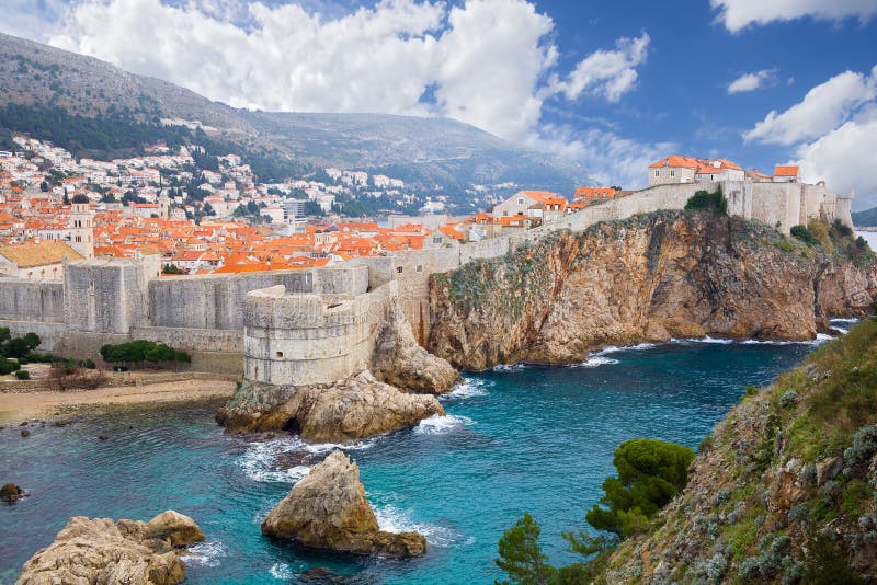 Kasteel in Dubrovnik Kroatië royalty-vrije stock foto's Kasteel in Dubrovnik Kroatië royalty-vrije stock foto's