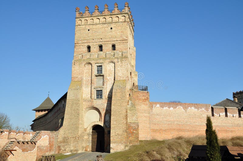 Kasteel in stad Lutsk stock afbeelding Kasteel in stad Lutsk stock afbeelding