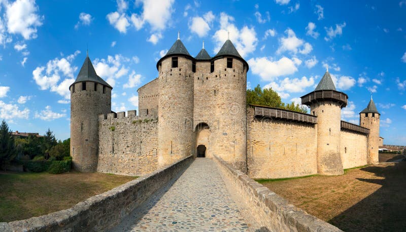 Kasteel van Carcassonne stock foto. Image of paleis, plaatsen 29727240