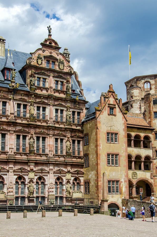 Kasteel van Heidelberg (Heidelberger Schloss) royalty-vrije stock afbeeldingen Kasteel van Heidelberg (Heidelberger Schloss) royalty-vrije stock afbeeldingen