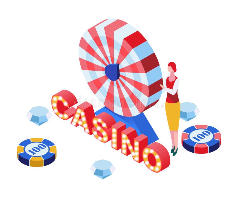 Kasynowego gemowego krupiera isometric ilustracja Uprawiający hazard biznes, kasynowa luksusowa ruleta paskował koła 3D odizolowy royalty ilustracja Kasynowego gemowego krupiera isometric ilustracja Uprawiający hazard biznes, kasynowa luksusowa ruleta paskował koła 3D odizolowy royalty ilustracja