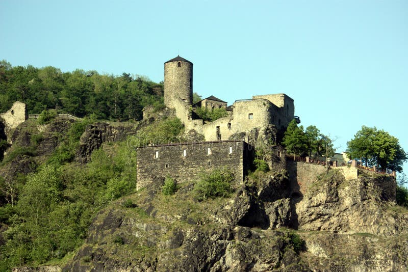 Ruins of castle Strekov in Usti nad Labem, Czech Republic. Ruins of castle Strekov in Usti nad Labem, Czech Republic