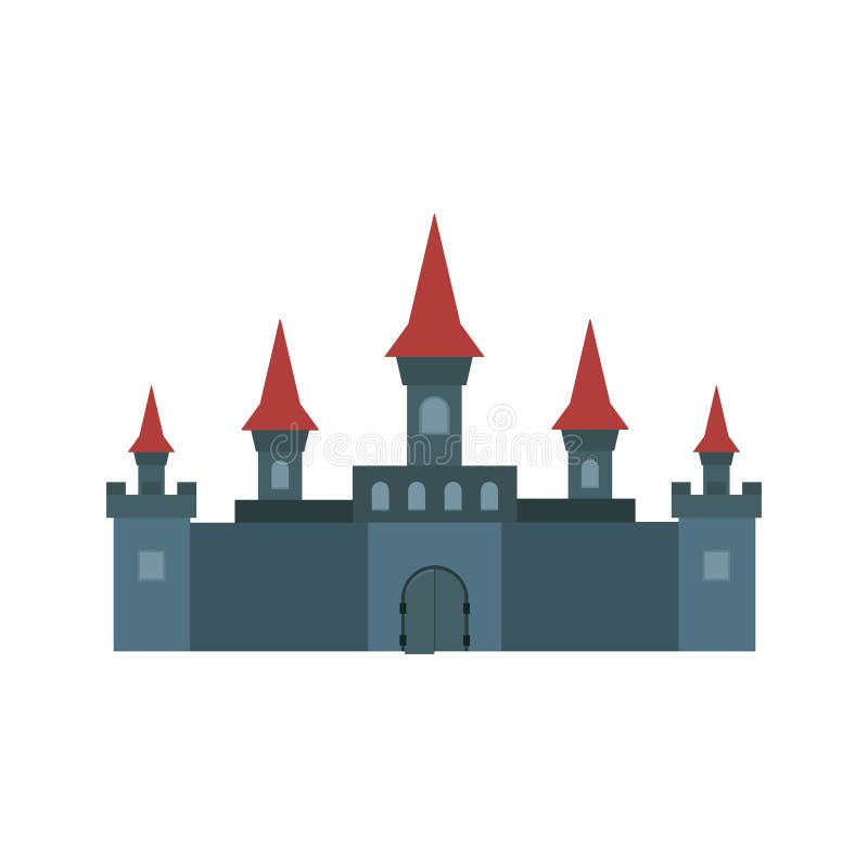 Kasztele i fortecy płaskie projekta wektoru ikony ilustracja wektor Kasztele i fortecy płaskie projekta wektoru ikony ilustracja wektor