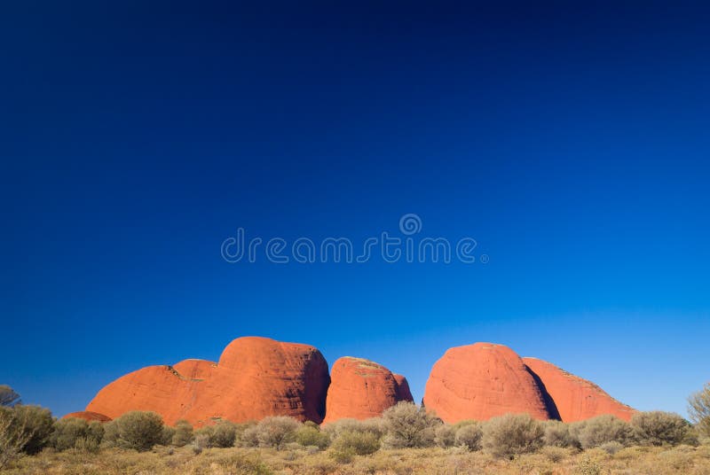 Kata Tjuta das Olgas im Hinterland Australien lizenzfreie stockfotos Kata Tjuta das Olgas im Hinterland Australien lizenzfreie stockfotos