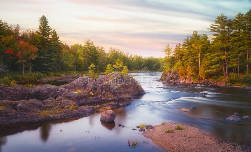Long exposure stream in the forest of Maine at Katahdin Woods and Waters National Monument
