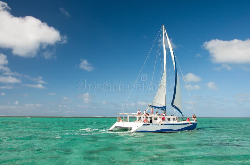 Katamaran i Mauritius fotografering för bildbyråer Katamaran i Mauritius fotografering för bildbyråer
