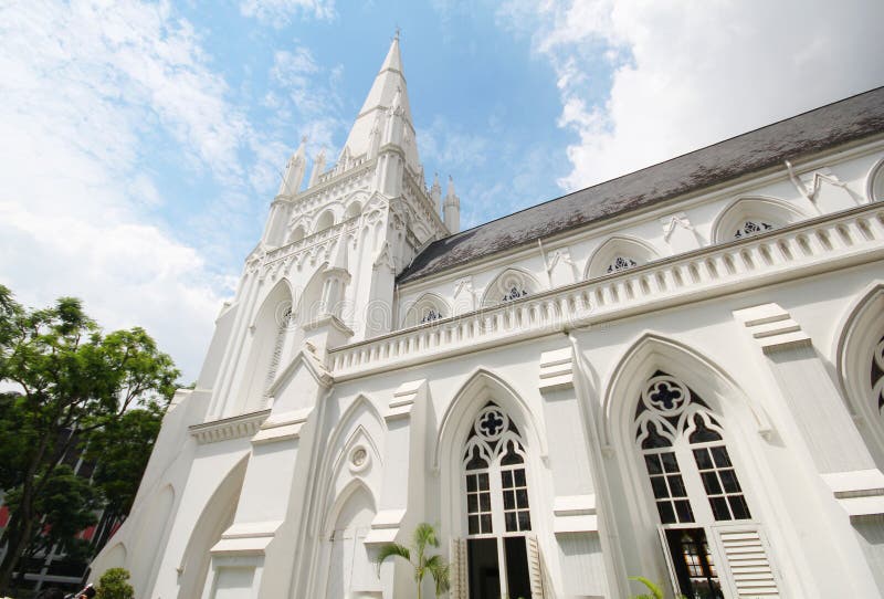 Katedra St Andrew w Singapur, wielka katedra w Singapur fotografia stock Katedra St Andrew w Singapur, wielka katedra w Singapur fotografia stock