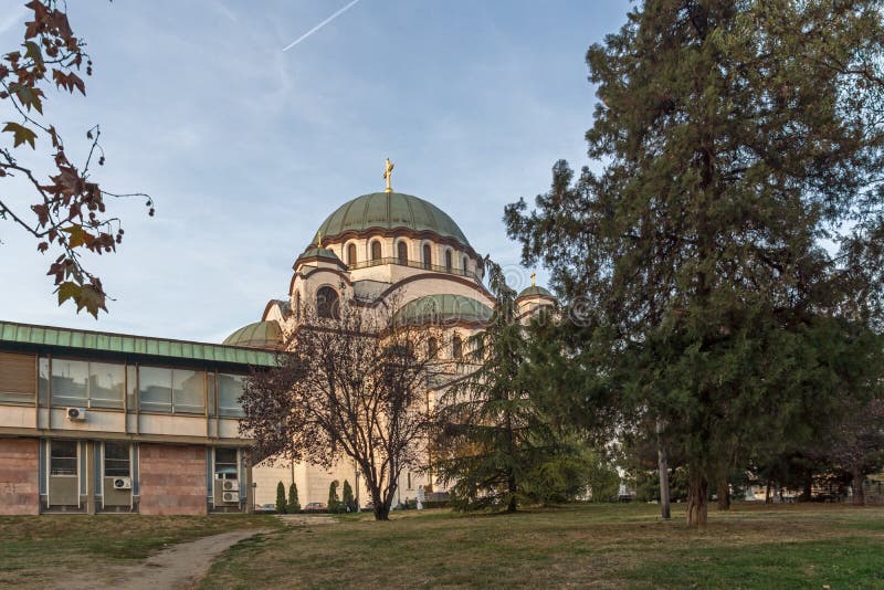 Katedralny kościół Świątobliwy Sava w centrum miasto Belgrade, Serbia fotografia stock Katedralny kościół Świątobliwy Sava w centrum miasto Belgrade, Serbia fotografia stock