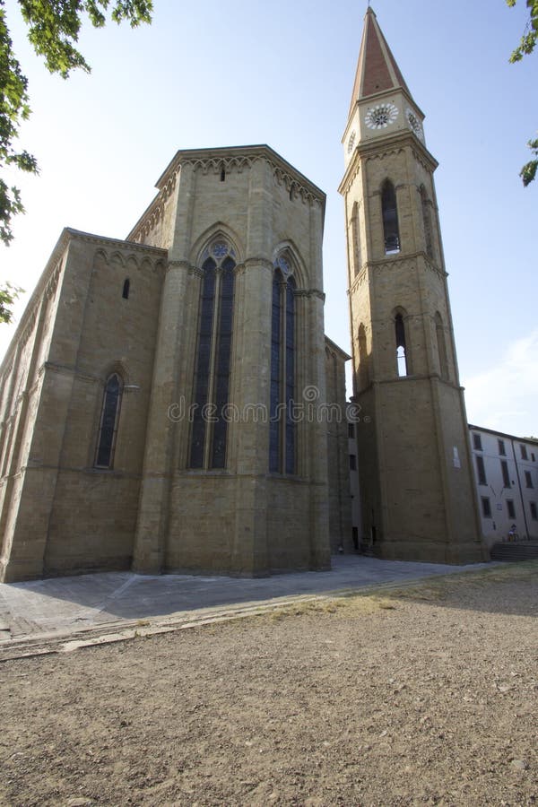 Kathedraal van Arezzo Toscaanse de glimpmeningen van de kathedraalkerk