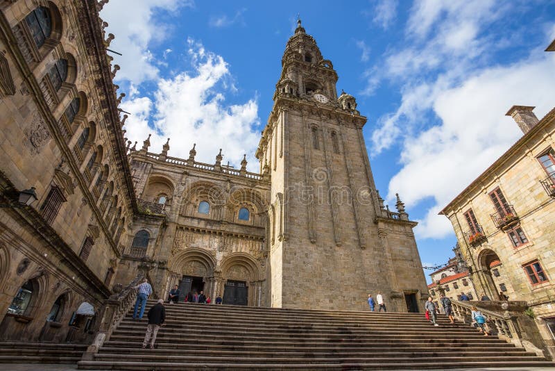 Kathedraal van Santiago de Compostela in Santiago de Compostela, Spanje royalty-vrije stock foto Kathedraal van Santiago de Compostela in Santiago de Compostela, Spanje royalty-vrije stock foto