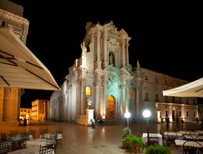 Kathedrale von Ortigia, Sizilien stockfoto Kathedrale von Ortigia, Sizilien stockfoto