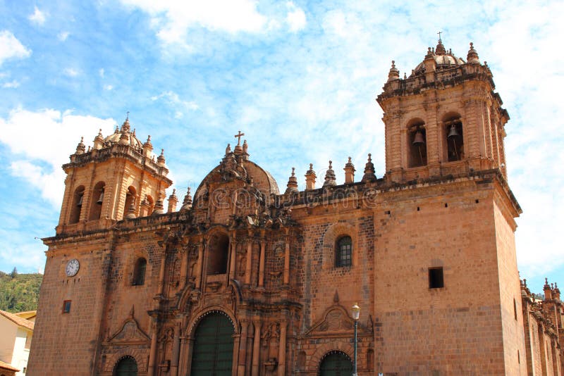 Kathedralenkirche an der Piazza de Armas Cuzco, Peru lizenzfreie stockbilder Kathedralenkirche an der Piazza de Armas Cuzco, Peru lizenzfreie stockbilder
