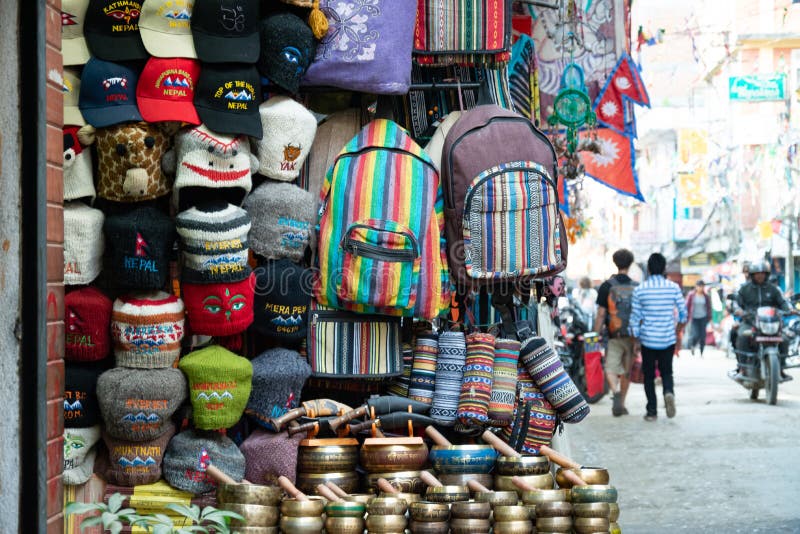 Streetside Shop in Kathmandu Editorial Stock Photo - Image of winter