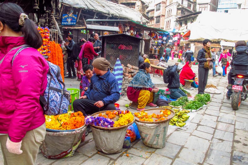 Kathmandu People daily Life in Nepal Editorial Image - Image of nature