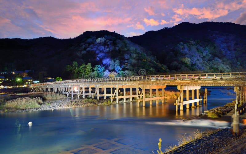 Togetsu-kyo Bridge at Arashiyama in Kyoto Editorial Photography - Image of togetsukyo, valley: 38162287