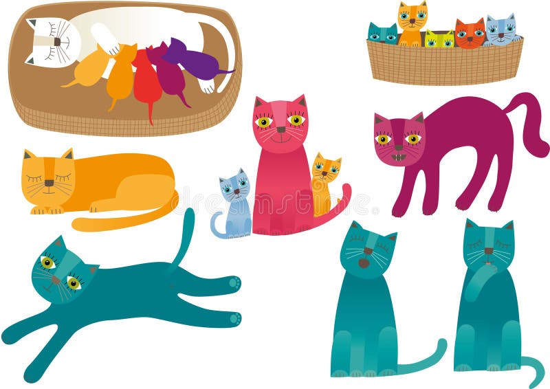 katten stock illustratie katten stock illustratie