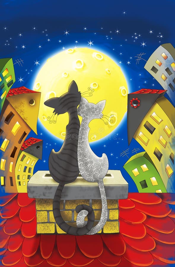 katter roof två royaltyfri illustrationer katter roof två royaltyfri illustrationer