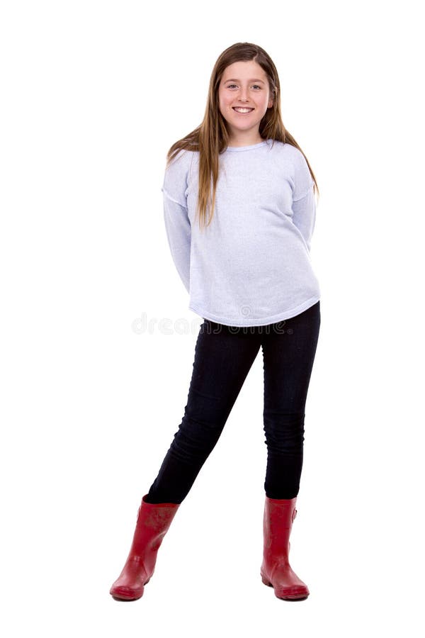 Kaukasisches Mädchen auf weißem Hintergrund stockfotografie Kaukasisches Mädchen auf weißem Hintergrund stockfotografie