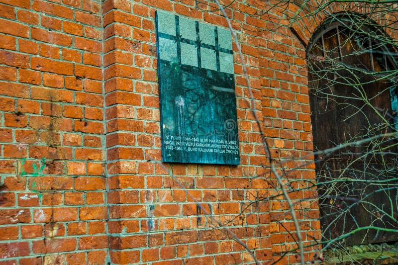 KAUNAS, LITHUANIA - NOVEMBER 17, 2013: Tragic place on the territory of which there was a concentration camp during the war