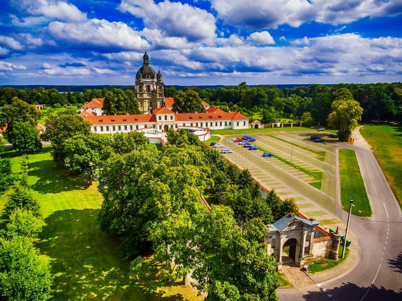 Kaunas, Lithuania: Pazaislis Monastery and Church royalty free stock image Kaunas, Lithuania: Pazaislis Monastery and Church royalty free stock image