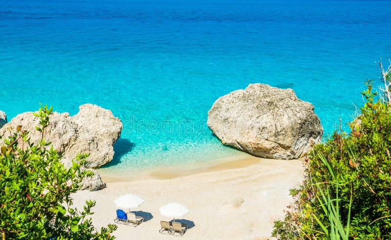 Kavalikefta Beach, Lefkada Island, Greece. Stock Photo - Image of ...