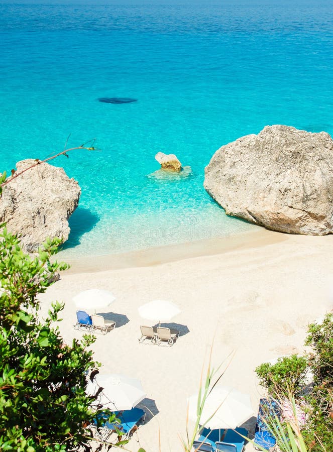 Kavalikefta Beach, Lefkada Island, Greece Stock Image - Image of ...