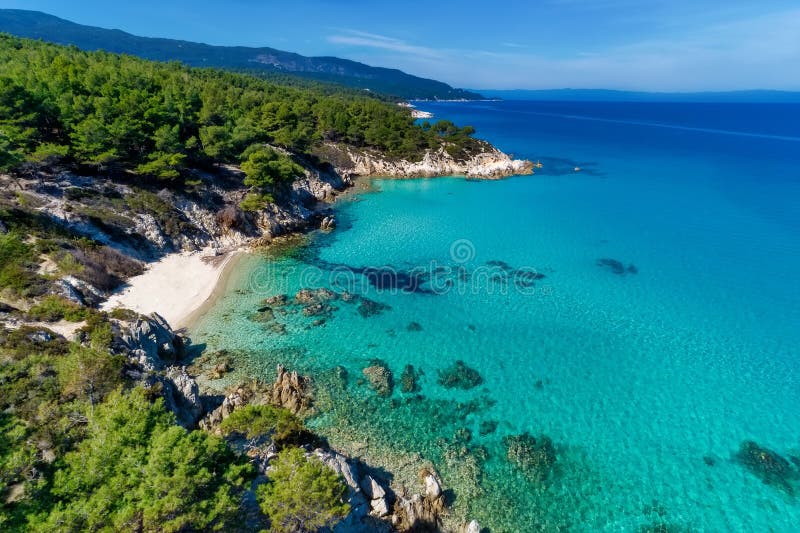 Kavourotrypes or Orange is a small paradise of small beaches located between Armenistis and Platanitsi in Sithonia, Chalkidiki