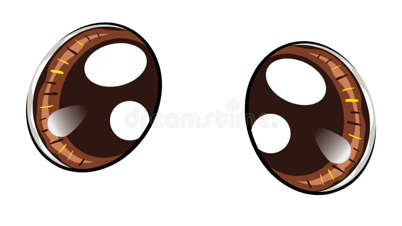 Big shiny kawaii anime eyes of brown color design Stock Vector Image  Art   Alamy