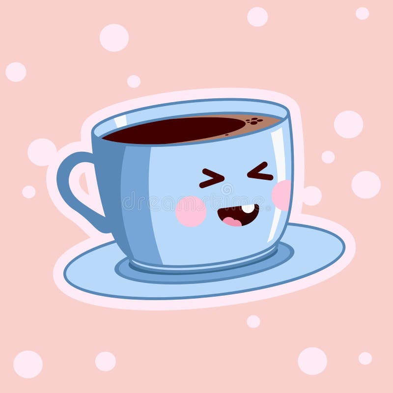https://thumbs.dreamstime.com/b/kawaii-coffee-icecream-cute-cafe-drinks-vector-cups-happy-face-pink-background-235363148.jpg