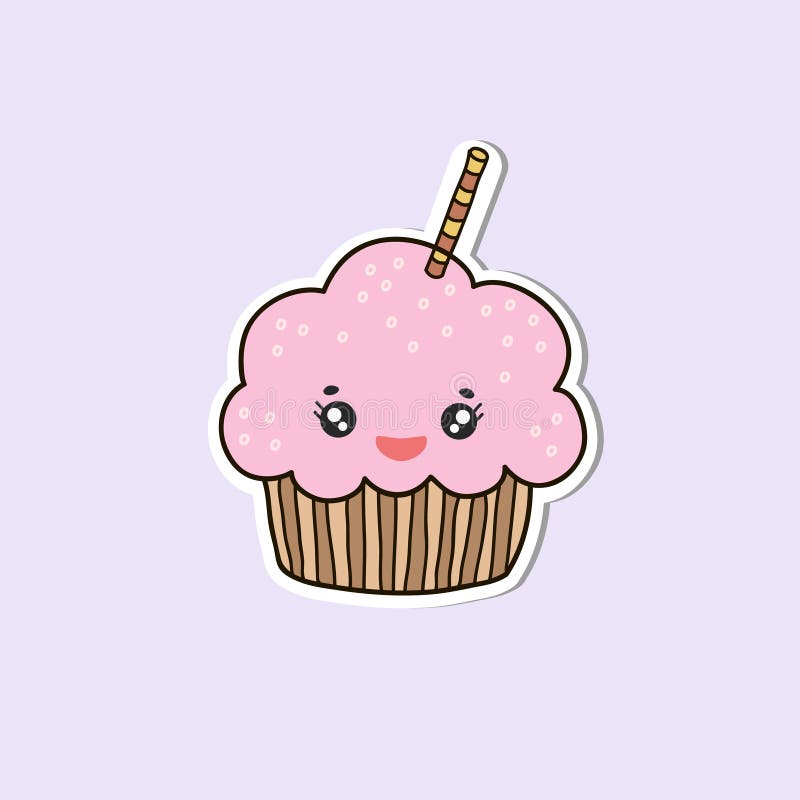 Baixar Vetor De Conjunto De Ilustração De Cupcakes Kawaii