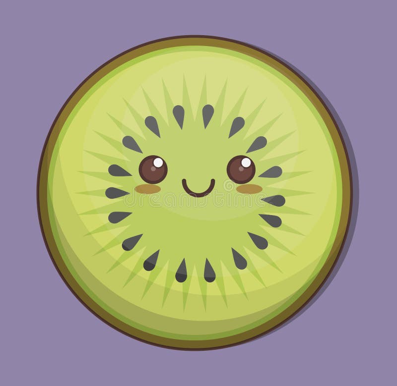 Kawaii fruit icon stock illustration. Illustration of profile 89173763