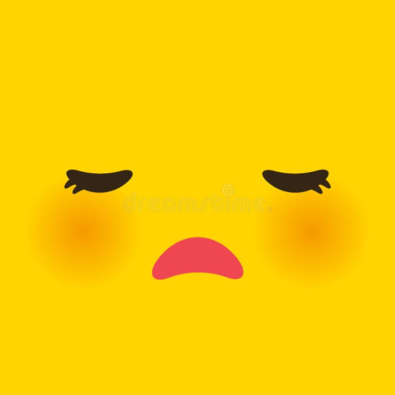 Kawaii Funny Muzzle with Pink Cheeks and Big Eyes Cute Cartoon Sad Face on Yellow Orange Background. Vector Illustration Stock Vector - Illustration of fright, girl: 131645130 Kawaii Funny Muzzle with Pink Cheeks and Big Eyes Cute Cartoon Sad Face on Yellow Orange Background. Vector Illustration Stock Vector - Illustration of fright, girl: 131645130