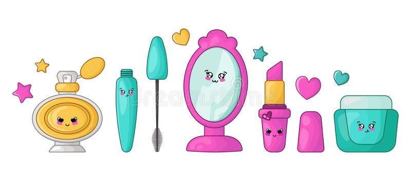 Kawaii-Mädchen-Material lizenzfreie abbildung Kawaii-Mädchen-Material lizenzfreie abbildung