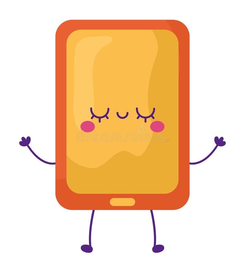 Kawaii smartphone design royalty free illustration