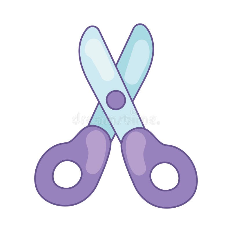 Vector Cartoon Cute Scissors School Kawaii Illustration Stock Illustration  - Download Image Now - iStock