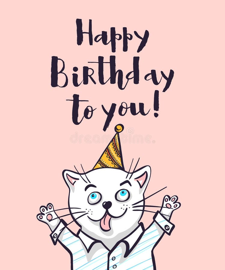 Kawaii Un Chat Dans Une Chemise Et Un Chapeau Inscription Du Joyeux Anniversaire Illustration De Vecteur Carte De Voeux Dessin Illustration Stock Illustration Du Amour Carte Kawaii Un Chat Dans Une Chemise Et Un Chapeau Inscription Du Joyeux Anniversaire Illustration De Vecteur Carte De Voeux Dessin Illustration Stock Illustration Du Amour Carte