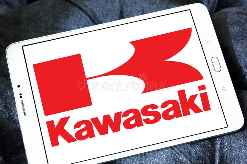 Kawasaki motorcycle logo stock images