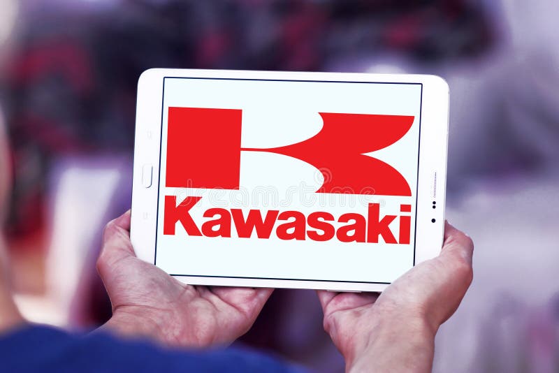 Kawasaki motorcycle logo stock photography