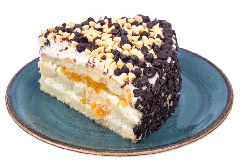 Kawałek niskokaloryczny owoc tort Zdrowy deser zdjęcia stock Kawałek niskokaloryczny owoc tort Zdrowy deser zdjęcia stock