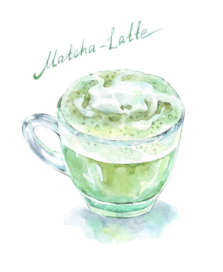 Kawałek zielonej latte ilustracja wektor