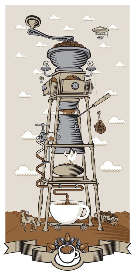 kawowy młyn ilustracja wektor kawowy młyn ilustracja wektor
