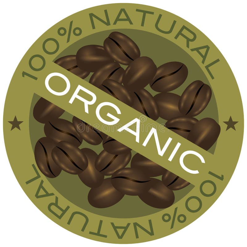 Kawowych fasoli etykietki Organicznie ilustracja ilustracja wektor Kawowych fasoli etykietki Organicznie ilustracja ilustracja wektor